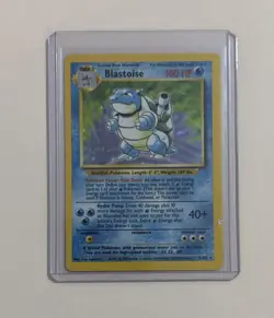 Pokemon Blastoise Base Set Holo Rare 100 HP Card 2/102 English - Image 1