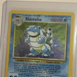 Pokemon Blastoise Base Set Holo Rare 100 HP Card 2/102 English - Image 4
