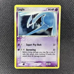 Pokemon TCG Lugia Pop Series 5 Holo Rare Card 2/17 With Holo Bleed MP - Image 1