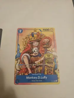 Monkey.D.Luffy 2nd Anniversary Stamped Promo P-043 Sealed Pack 3 Cards Included - Image 5