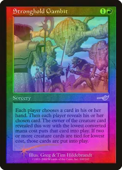 Stronghold Gambit FOIL Nemesis HEAVILY PLD Red Rare MAGIC MTG CARD ABUGames - Image 1