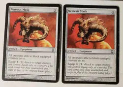 2x English MTG Nemesis Mask Darksteel 134/165 Regular Uncommon Moderate Play - Image 1
