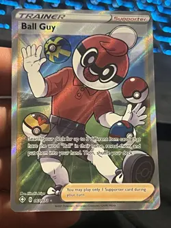 Ball Guy - 065/072 - Pokemon Shining Fates Sword & Shield Full Art Rare Card NM - Image 1
