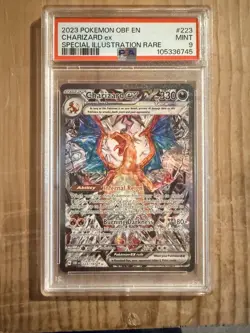PSA 9 Charizard EX 223/197 Obsidian Flames Pokemon TCG Illustration Rare - Image 3