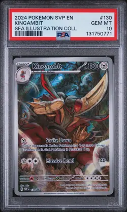 2024 POKEMON SVP EN-SV BLACK STAR PROMO #130 KINGAMBIT PSA 10 - Image 1