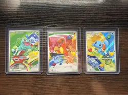Pokemon First Partner Illustration Collection Series 1 Kanto Gen 1 Starters Set - Image 1