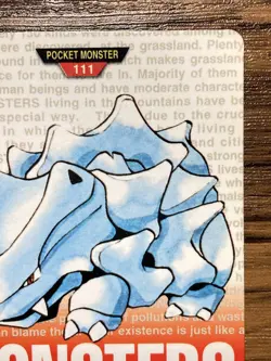 Pokemon Carddass Rhyhorn No.111 Bandai Pocket Monsters Red ver. 1996 - Image 4