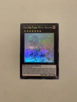 Yugioh Red-Eyes Flare Metal Dragon CORE-EN054 Ghost Rare Unlimited Ed NM - Image 1
