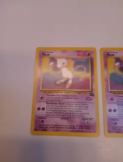 Mew 1995-1998 Promo Card 50HP Basic Pokemon TCG Black Star Promo x2 - Image 2
