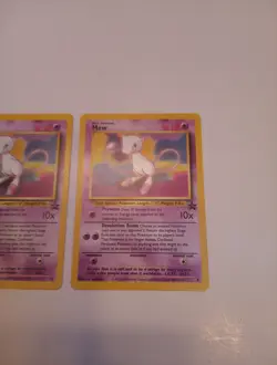 Mew 1995-1998 Promo Card 50HP Basic Pokemon TCG Black Star Promo x2 - Image 3