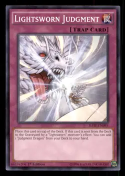 Yugioh Lightsworn Judgment #RATE-EN095 Raging Tempest LP - Image 1