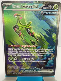 Pokemon Iron Leaves EX #203/162 Secret Rare Card Temporal Forces - Image 1
