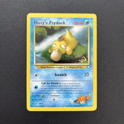 Misty's Psyduck 54/132 W Stamped Promo Gym Heroes WOTC Pokemon Card - Image 1
