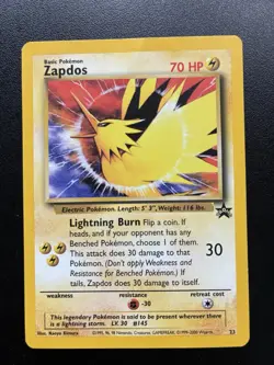 Pokemon Card Zapdos Promo 23 WOTC - Image 1