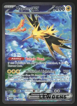 Zapdos ex - 202/165 - Special Illustration Rare - S&V 151 - Pokemon Card - Image 1