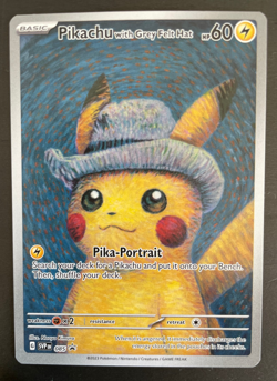 Van Gogh Pikachu with Grey Felt Hat SVP EN 085 Promo Pokemon Card English (a) - Image 1