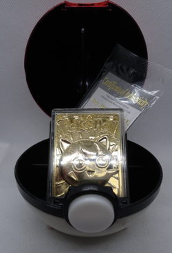 Pokemon Jigglypuff 23K Gold Plated Trading Card with Sealed COA 1999 Burger King - Image 1