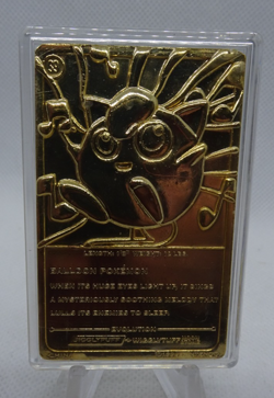 Pokemon Jigglypuff 23K Gold Plated Trading Card with Sealed COA 1999 Burger King - Image 3