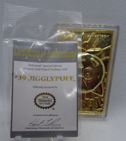 Pokemon Jigglypuff 23K Gold Plated Trading Card with Sealed COA 1999 Burger King - Image 4
