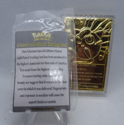 Pokemon Jigglypuff 23K Gold Plated Trading Card with Sealed COA 1999 Burger King - Image 5