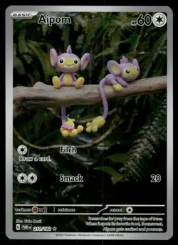 Pokemon Cards Aipom 211/182 Paradox Rift Illustration Rare NM - Image 1
