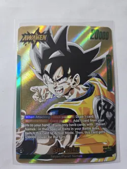 Son Goku SB02-033 Gold Leader Manga Booster 02 Dragon Ball Card English - Image 1