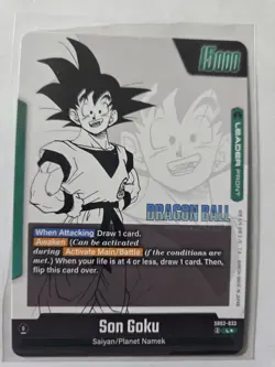 Son Goku SB02-033 Gold Leader Manga Booster 02 Dragon Ball Card English - Image 2