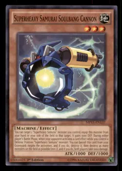 Yugioh Superheavy Samurai Soulbang Cannon #MP15-EN137 2015 Mega-Tins LP - Image 1