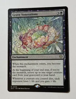 GRAVE VENERATIONS x1 mtg NM-M Commander Lorwyn Eclipsed 1 Rare - Image 1