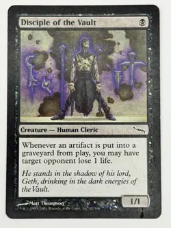 Disciple of the Vault 1x MtG Mirrodin MRD NM Light Play Magic The Gathering - Image 1