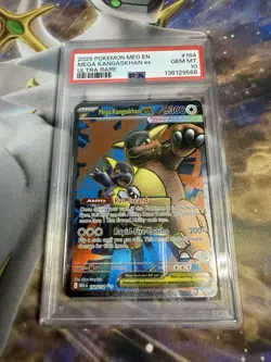 2025 Pokemon Mega Evolutions Mega Kangaskhan EX Ultra Rare #164 PSA 10 - Image 1