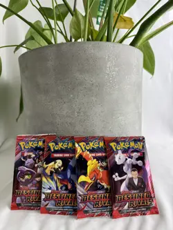 Pokemon Destined Rivals Booster Packs (x4) - All Arts - New & Factory Sealed - Image 1