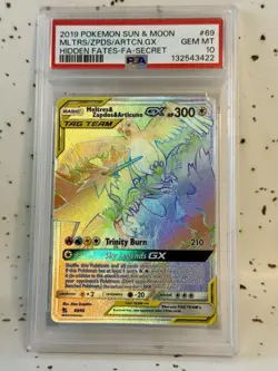 FA MOLTRES ZAPDOS ARTICUNO TAG TEAM PSA 10 2019 POKEMON SM HIDDEN FATES #69 RARE - Image 1