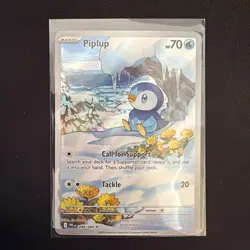 Pokemon TCG Piplup 098/094 Phantasmal Flames Illustration Rare NM - Image 1