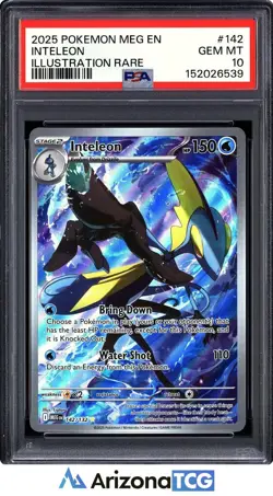 Pokemon 2025 Inteleon 142/132 Illustration Rare Mega Evolution GEM MINT PSA 10 - Image 1