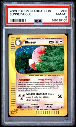 2003 Pokemon Aquapolis Blissey Holo PSA 8 #H6/H32 - Image 1