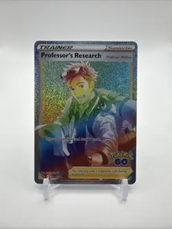 Pokemon Professor's Research Pokemon GO Secret Rare Full Art Holo 084/078 NM - Image 1