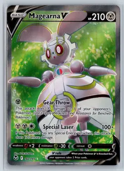 Magearna Pokemon TCG Silver Tempest Ultra Rare SIT 182/195 Pokemon NM Foil - Image 1