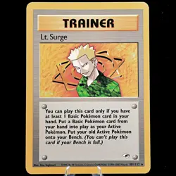 Pokemon TCG - Lt. Surge 101/132 Gym Heroes Rare WOTC 1999 - EXC/NM - Image 2