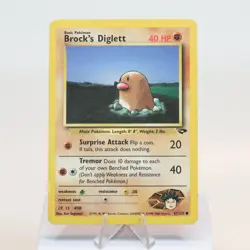 Pokemon TCG - Brock's Diglett 67/132 Gym Challenge Common WOTC - MP - Image 2