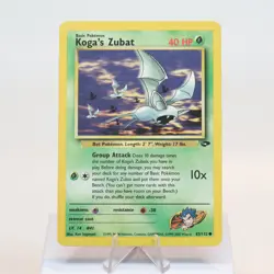 Pokemon TCG - Koga's Zubat 83/132 Gym Challenge Common WOTC - EXCCrease - Image 2