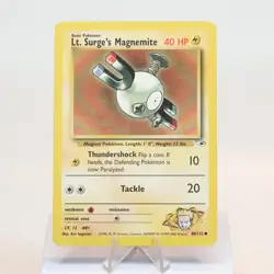 Pokemon TCG - Lt. Surge's Magnemite 80/132 Gym Heroes Common WOTC - MPIndent - Image 2