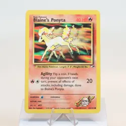 Pokemon TCG - Blaine's Ponyta 63/132 Gym Heroes Common WOTC - EXC - Image 2