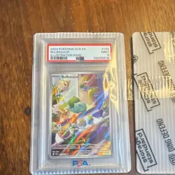 Bulbasaur #143 Illustration Rare Holo PSA 9 Graded English Pokemon TCG 2024 - Image 1