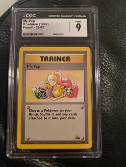 Pokemon Fossil Unlimited MR. FUJI #58/62 CGC 9 MINT VINTAGE 1999 - Image 1