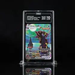 2021 POKEMON SWORD & SHIELD EVOLVING SKIES SECRET FULL ART/UMBREON VMAX TAG 10 - Image 1