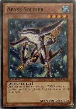 konami yu gi oh / Abyss Soldier/SDRE- EN014/ 1st Edition - Image 1