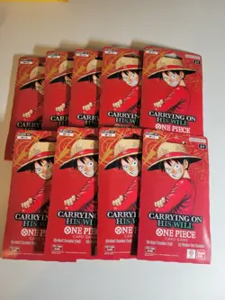One Piece Carrying On His Will OP-13 English Sleeved Booster Pack lot of 9 - Image 1
