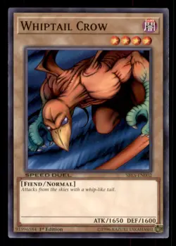 Yugioh Whiptail Crow #SBLS-EN002 Speed Duel: Arena of Lost Souls LP - Image 1