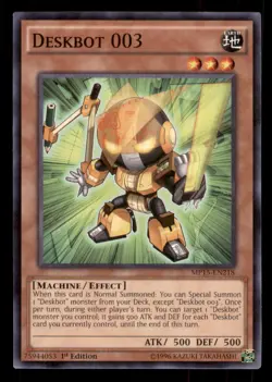 Yugioh Deskbot 003 #MP15-EN218 2015 Mega-Tins Mega Pack LP - Image 1